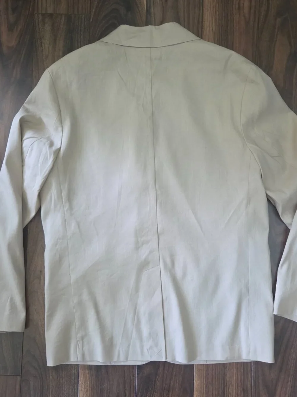Calvin Klein Mens Linen-blend Two-Button Blazer Jacket, Beige M 42R $329